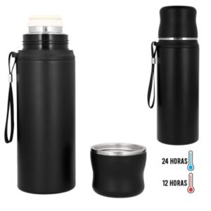 Termos promocionales de metal para corporativos en chabacano