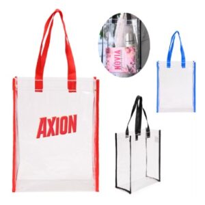 BOLSA TRANSPARENTE CON ASAS DE COLOR CLARIS A3207 NEGRA Mod. 02-A3207